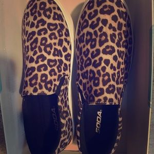 Soda brand leopard print shoes